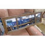 GILT FRAMED RECTANGULAR MIRROR 96CM WIDE