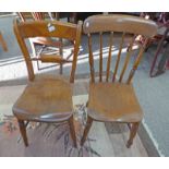 2 WOODEN KITCHEN CHAIRS