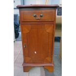 WALNUT CABINET WITH SINGLE DRAWER OVER PANEL DOOR