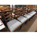 Lot withdrawn: SET OF 6 MAHOGANY LADDER BACK CHAIRS ON SQUARE SUPPORTS