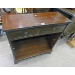 Lot withdrawn MAHOGANY CABINET WITH 2 DRAWERS OVER SHELVED AREA