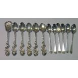 6 SILVER SUGAR SPOONS BY JAMES DIXON & SONS LTD,