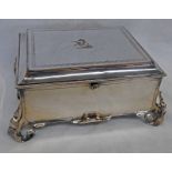 19TH CENTURY SILVER PLATED DECORATIVE BOX