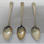 3 ABERDEEN SILVER TEASPOONS BY JOHN EWAN,