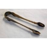 PAIR OF SILVER TONGS