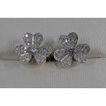 PAIR OF VAN CLEEF & ARPELS DIAMOND SET FRIVOLE EARRINGS, SMALL MODEL APPROX. 1.