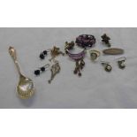 PAIR OF 9CT GOLD GEM SET EARDROPS, PAIR OF GARNET SET EARDROPS,