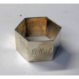 SILVER NAPKIN RING SHEFFIELD 1943,