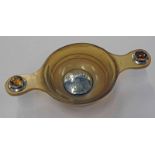 SCOTTISH PROVINCIAL SILVER MOUNTED HORN QUAICH,