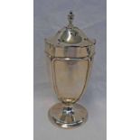 ART DECO SILVER SUGAR CASTOR ON CIRCULAR BASE, RD 533822,