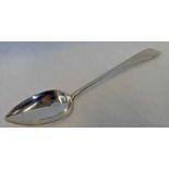 EARLY 19TH CENTURY SCOTTISH PROVINCIAL SILVER SERVING SPOON BY JOHN HERON GREENOCK CIRCA 1800