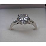 A DIAMOND SOLITAIRE RING, THE BRILLIANT-CUT DIAMOND OF APPROX. 2.