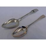 2 EARLY 19TH CENTURY SCOTTISH PROVINCIAL SILVER TEASPOONS BY JOHN HERON GREENOCK CIRCA 1800