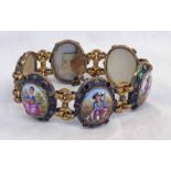 ARTS & CRAFTS STYLE PORCELAIN PANEL BRACELET