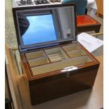 WALNUT JEWELLERY BOX Condition Report: Unused condition, modern,
