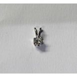 18CT WHITE DIAMOND PENDANT, APPROX. 0.