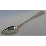 19TH CENTURY SCOTTISH SILVER FIDDLE PATTERN BASTING SPOON,