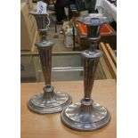 PAIR OF SILVER CANDLESTICKS, BIRMINGHAM 1910,