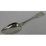 19TH CENTURY SCOTTISH PROVINCIAL SILVER FIDDLE PATTERN TABLESPOON BY CHARLES FOWLER,