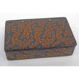 19TH CENTURY PENWORK SNUFF BOX DECORATED WITH FERN LEAVES - 8.