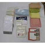 VARIOUS BED SHEETS INCLUDING FITTED SHEETS, DUVET COVER, MATTRESS COVER, SIZE SINGLE, DOUBLE,