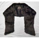 MILLERS OF DUNDEE DARK BROWN FUR SHAWL