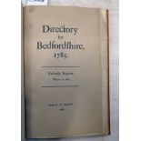 DIRECTORY FOR BEDFORDSHIRE, 1785 FACSIMILE REPRINT,