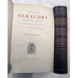 A TREATISE ON HERALDRY BRITISH AND FOREIGN BY JOHN WOODWARD, IN 2 HALF LEATHER BOUND VOLUMES,