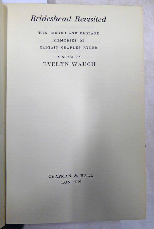 BRIDESHEAD REVISITED BY EVELYN WAUGH, JOSPEH LOSEY'S COPY,