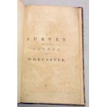 A SURVEY OF THE COUNTY OF WORCESTERSHIRE BY WILLIAM TUNNICLIFFE,