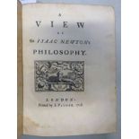 A VIEW OF SIR ISAAC NEWTON'S PHILOSOPHY BY HENRY PEMBERTON,