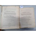 A DICTIONARY OF CHEMISTRY BY WILLIAM NICHOLSON,