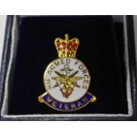 ARMED FORCES VETERAN ENAMEL BADGE IN ITS CASE OF ISSUE