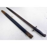 BRITISH 1907 PATTERN BAYONET BY SANDERSON, SEVERAL MARKINGS,