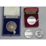 3 BRITISH CYCLING FEDERATION 100 YEARS OF ORGANISED CYCLING IN GREAT BRITAIN MEDALLIONS,