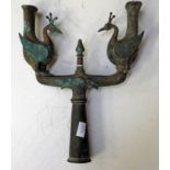 MIDDLE EASTERN BRONZE POLE TIP 23 CM LONG