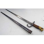 FRENCH MODEL 1874 GRAS BAYONET WITH A 52CM LONG BLADE,