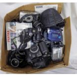 SELECTION OF DIGITAL CAMERAS ETC TO INCLUDE A NIKON COOL PIX 5700, OLYMPUS IS-20 SUPER DLX,