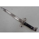 BAYONET WITH HOOKED QUILLION, 25CM LONG BLADE,