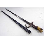 FRENCH MODEL 1874 GRAS BAYONET WITH A 52CM LONG BLADE,