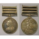 QUEENS SOUTH AFRICA MEDAL WITH 3 CLASPS, TRANSVAAL,