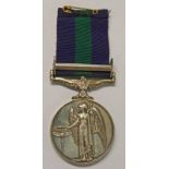 GENERAL SERVICE 1918-62 MEDAL WITH CYPRUS CLASP MARKED (21042912 W.O.CL:2 G.F. LOVITT. R.