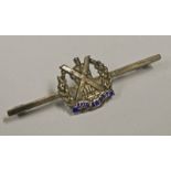 CAMERON HIGHLANDERS SILVER SWEETHEART BROOCH