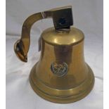 BRASS BELL WITH BRASS ARM,