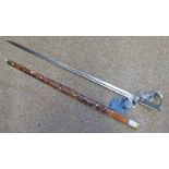 GEORGE V 1821 PATTERN ROYAL ARTILLERY OFFICERS SWORD BY C BOYTON & SON WITH 88CM LONG BLADE