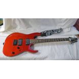 GIO IBANEZ 6 STRING ELECTRIC GUITAR WITH CASE Condition Report: Rear of head marked