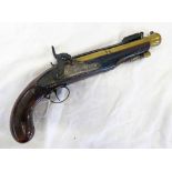 PERCUSSION BLUNDERBUSS PISTOL BY J R EVANS WITH A 18.