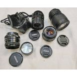 CANON FD 50MM 1:1,8 LENS, CANON FD 35-70 MM 1:3,5-4.5 LENS, SIGMA UK ZOOM 70-210MM 1:4 - 5.