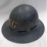 WW2 BRITISH ZUCKERMAN HELMET STAMPED 1941 WITH LINER MARKED "TTC 1941 7" Condition