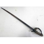 BRITISH 1846 TYPE NAVAL OFFICERS SWORD WITH 69CM LONG BLADE,